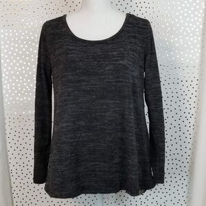 Le Lis | Bari Woven Plaid Back Knit Top | Medium